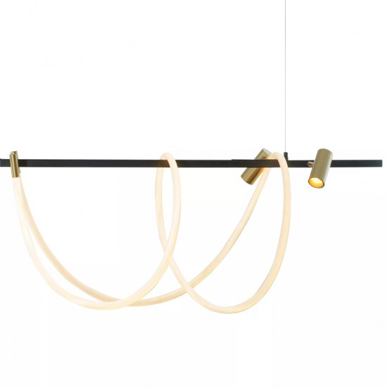 Suspensie BALBO 2200277L Zumaline LED, Negru, Polonia