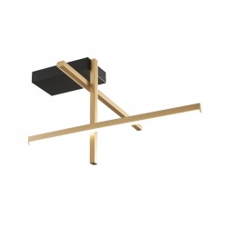 Lustra Plafon EDGE 22008C3-BK/GD Zumaline LED, Auriu, Polonia