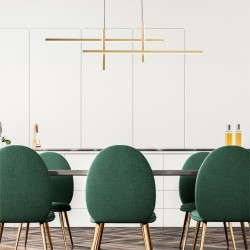 Suspensie EDGE 22008P-BK/GD Zumaline LED, Auriu, Polonia