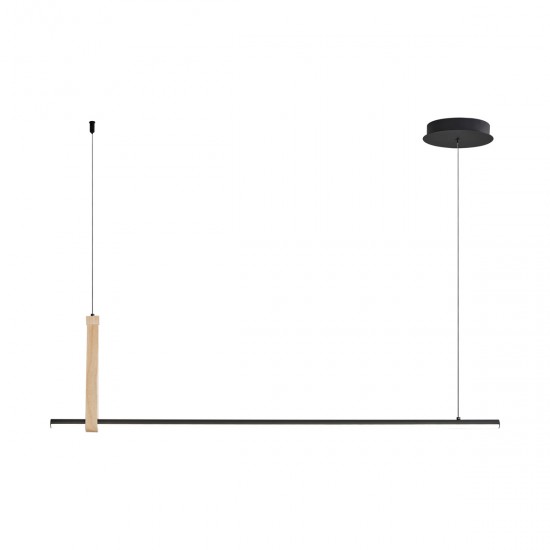 Suspensie CLAUD 22806M-WOOD Zumaline LED, Negru, Polonia