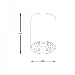 Downlight Aplicat RONDOO SL1 44805-N Zumaline GU10, Argintiu, Polonia