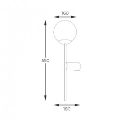 Aplica ORBIT 5001 Zumaline E27, Negru, Polonia