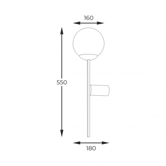 Aplica ORBIT 5001 Zumaline E27, Negru, Polonia