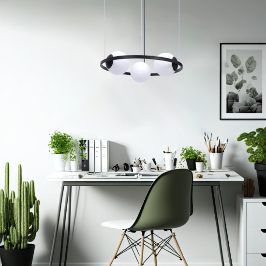 Suspensie ORBIT 5004 Zumaline E27, Negru, Polonia