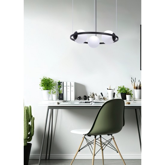 Suspensie ORBIT 5004 Zumaline E27, Negru, Polonia