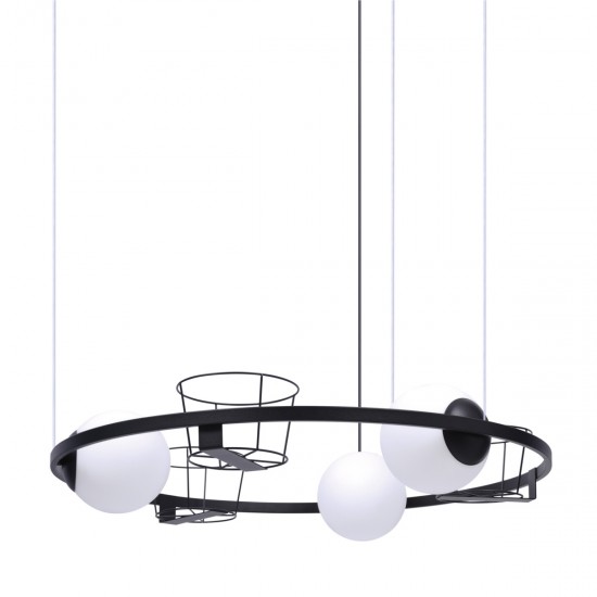 Suspensie PLANT 5005 Zumaline E27, Negru, Polonia