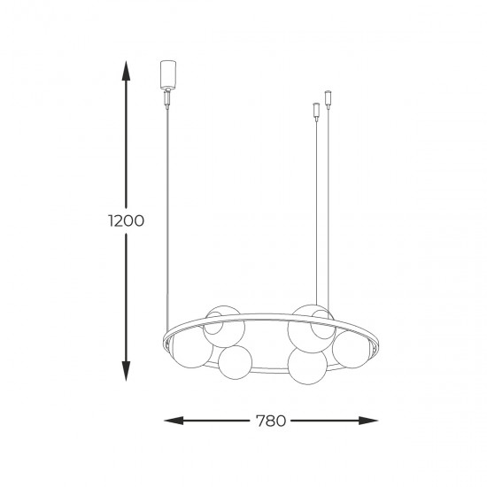 Suspensie ORBIT 5007 Zumaline E27, Negru, Polonia