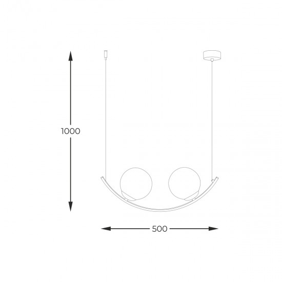 Suspensie WAVE 1 5012 Zumaline E14, Negru, Polonia