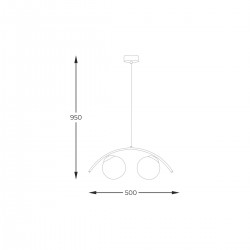 Suspensie WAVE 2 5013 Zumaline E14, Negru, Polonia