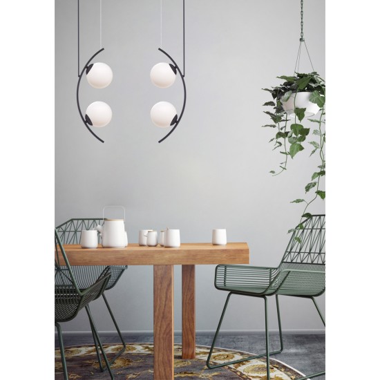 Suspensie HELIX 5016 Zumaline E14, Negru, Polonia