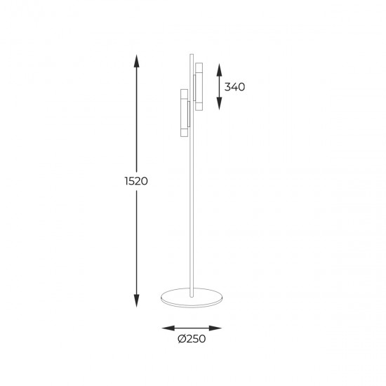 Lampadar MADERA 8310144 Zumaline G9, Lemn, Polonia