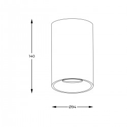 Downlight Aplicat DEEP SL 89313-N Zumaline GU10, Negru, Polonia