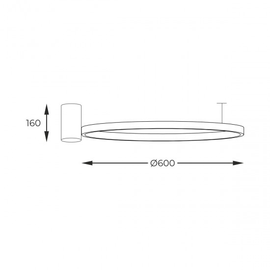 Lustra Plafon HORIK 89429-60BK Zumaline LED, Negru, Polonia