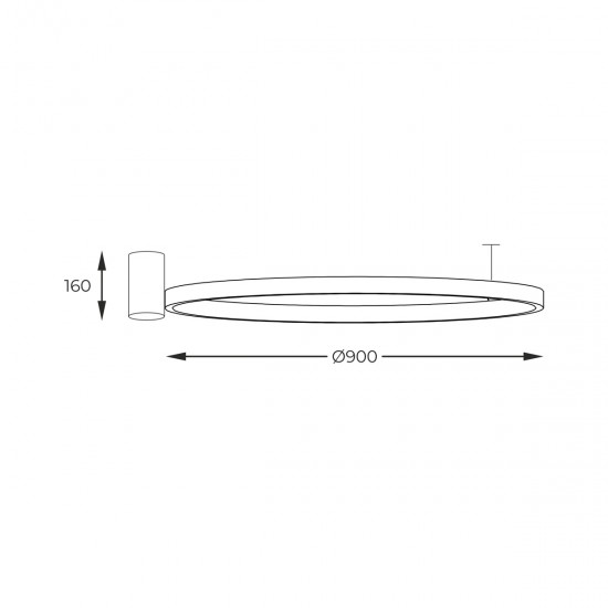Lustra Plafon HORIK 89429-90BK Zumaline LED, Negru, Polonia