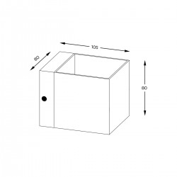 Aplica Exterior TRANSFER WL WHITE 90841-N Zumaline G9, Alb, Polonia