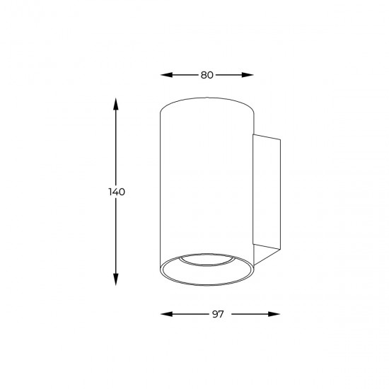 Aplica Exterior SANDY WL ROUND WHITE 92695-N Zumaline GU10, Alb, Polonia