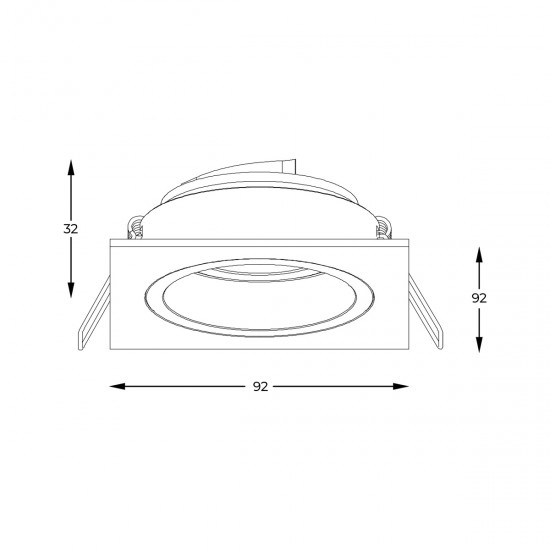 Downlight Incastrat CHUCK DL SQUARE BLACK- GOLD 92706-N Zumaline GU10, Negru, Polonia