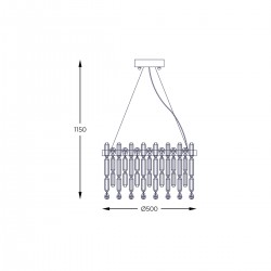 Candelabru CROWN 9867-500 Zumaline E14, Auriu, Polonia