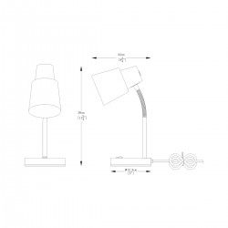 Veioza Birou LAMPA BIURKOWA A2031-SBK Zumaline E27, Negru, Polonia