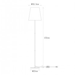 Lampadar RIVA  A4003 Zumaline E27, Negru, Polonia