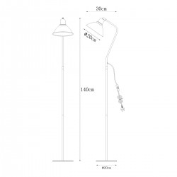 Lampadar CELSO A4006 Zumaline E27, Negru, Polonia