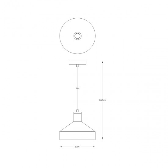 Pendul SIGMA A8016L Zumaline E27, Negru, Polonia