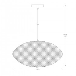 Pendul ORION A8032L-MBK Zumaline E27, Negru, Polonia
