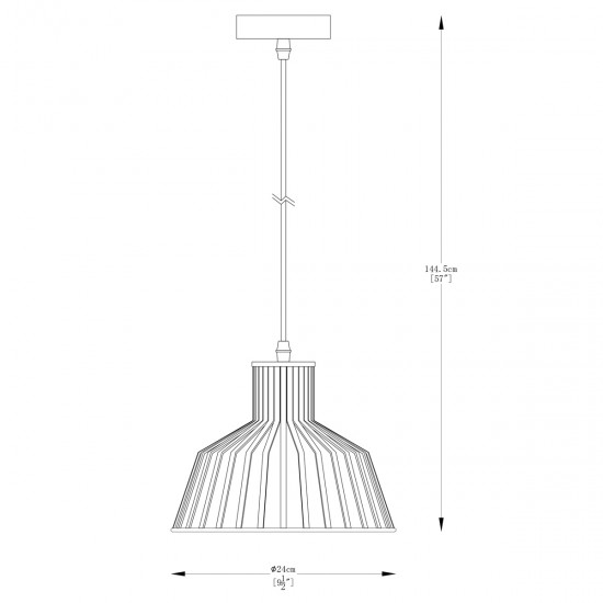 Pendul DOLIA A8078-BK Zumaline E27, Negru, Polonia