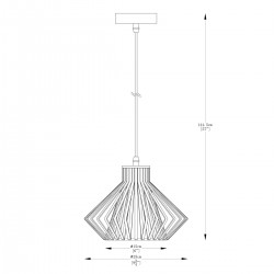 Pendul DOLIA A8080-GLD Zumaline E27, Auriu, Polonia
