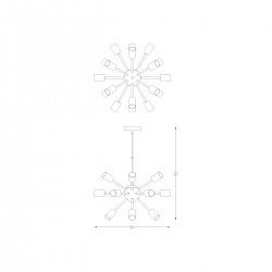 Suspensie MANDI A8181-18-GD Zumaline E27, Auriu, Polonia