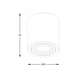 Downlight Aplicat RONDIP SL ACGU10-158-N Zumaline GU10, Alb, Polonia