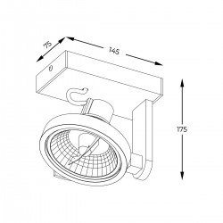 Downlight Aplicat MASTER ACGU10-181-N Zumaline GU10, Negru, Polonia