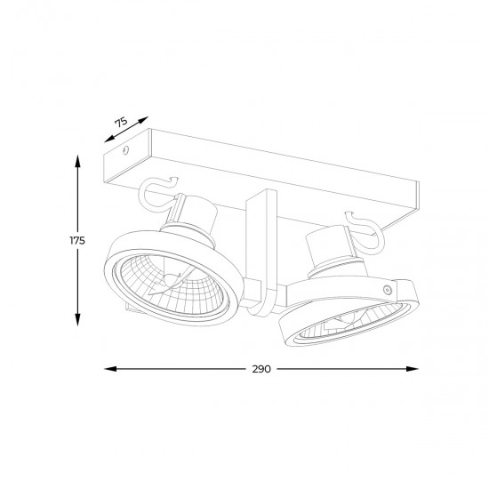 Downlight Aplicat MASTER ACGU10-183-N Zumaline GU10, Alb, Polonia