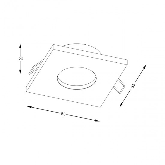 Downlight Incastrat CHIPO DL ARGU10-031-N Zumaline GU10, Alb, Polonia