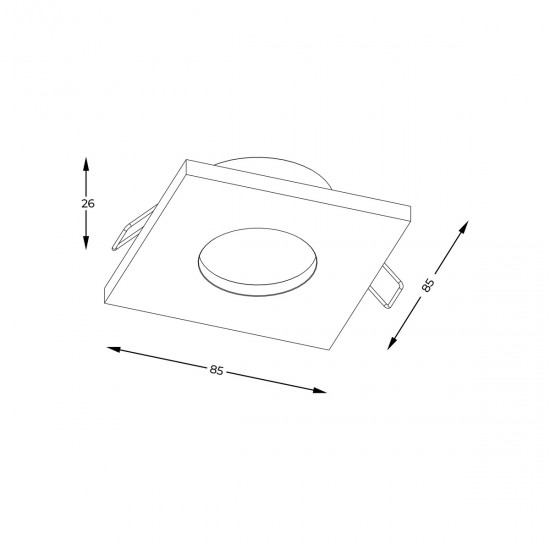 Downlight Incastrat CHIPO DL ARGU10-032-N Zumaline GU10, Negru, Polonia