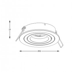 Downlight Incastrat CHUCK ARGU10-038-N Zumaline GU10, Alb, Polonia