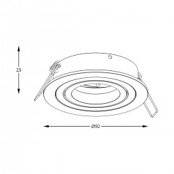 Downlight Incastrat CHUCK ARGU10-039-N Zumaline GU10, Negru, Polonia