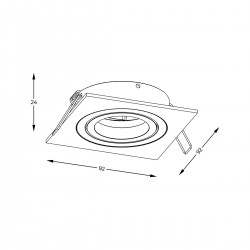 Downlight Incastrat CHUCK ARGU10-040-N Zumaline GU10, Alb, Polonia