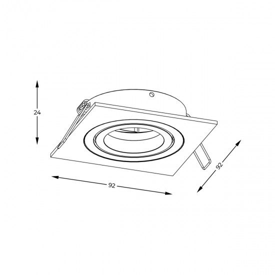 Downlight Incastrat CHUCK ARGU10-040-N Zumaline GU10, Alb, Polonia