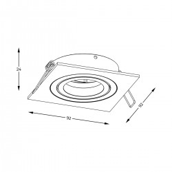 Downlight Incastrat CHUCK ARGU10-041-N Zumaline GU10, Negru, Polonia