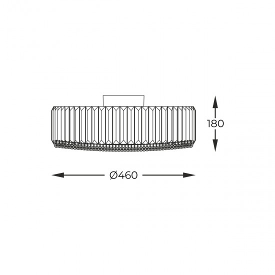 Lustra Plafon PRINCE C0360-05B-F4AC Zumaline G9, Argintiu, Polonia