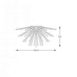 Lustra Plafon URCHIN C0491-06B-F7BC Zumaline G9, Auriu, Polonia