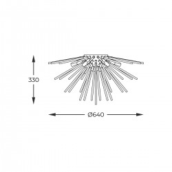 Lustra Plafon URCHIN C0491-06B-F7DY Zumaline G9, Transparent, Polonia