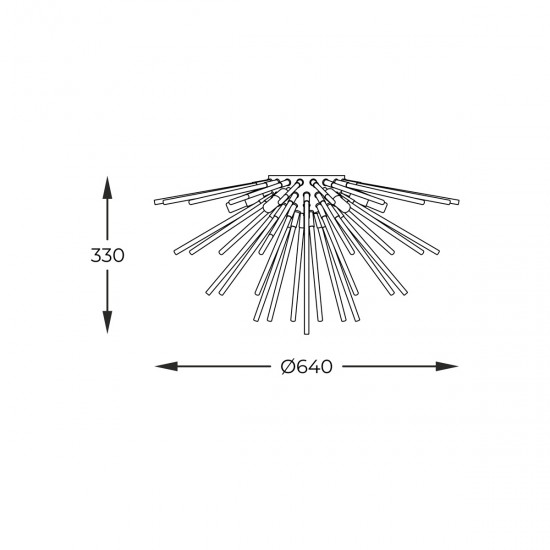 Lustra Plafon URCHIN C0491-06B-F7DY Zumaline G9, Transparent, Polonia