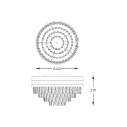 Candelabru NAICA C0525-05A-V6B5 Zumaline E14, Auriu, Polonia