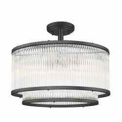 Lustra Plafon SERGIO C0528-05H-P7AC Zumaline E14, Negru, Polonia