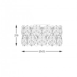 Lustra Plafon DAVI C0534-05C-F4AC Zumaline G9, Crom, Polonia