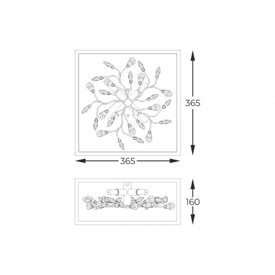 Lustra Plafon SPRING C0578-04A-B5V7 Zumaline G9, Auriu, Polonia