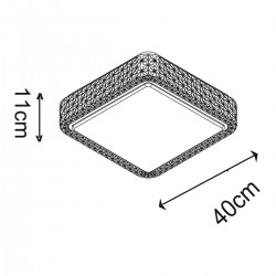Plafoniera MOA CL15068SQ-D40 Zumaline LED, Alb, Polonia