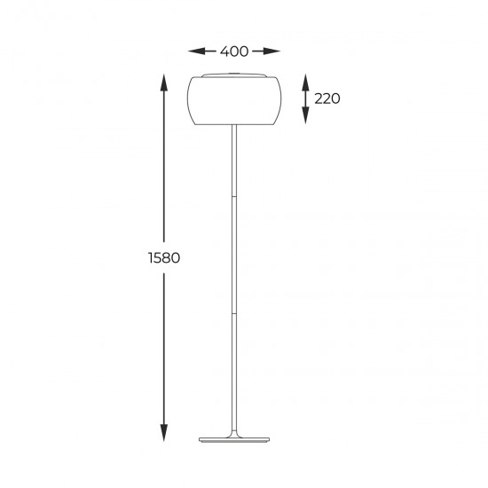 Lampadar CRYSTAL F0076-04A-F4FZ Zumaline G9, Argintiu, Polonia